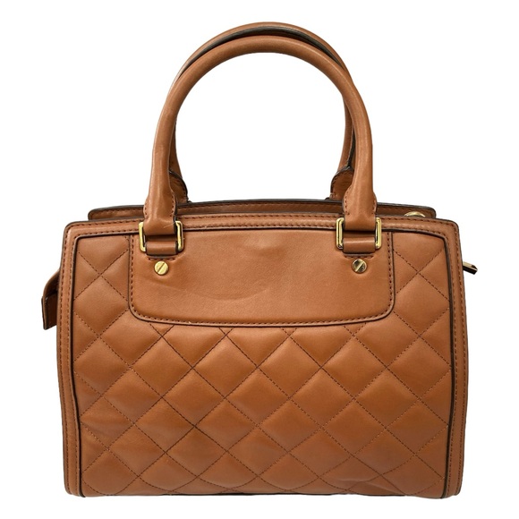 MICHAEL Michael Kors Selma Quilted Leather Large Satchel in Walnut - Picture 6 of 14
